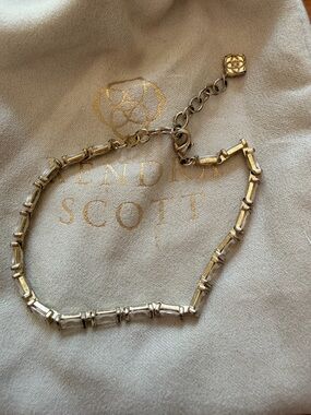 Kendra Scott Gold-Tone Rectangular Link Necklace